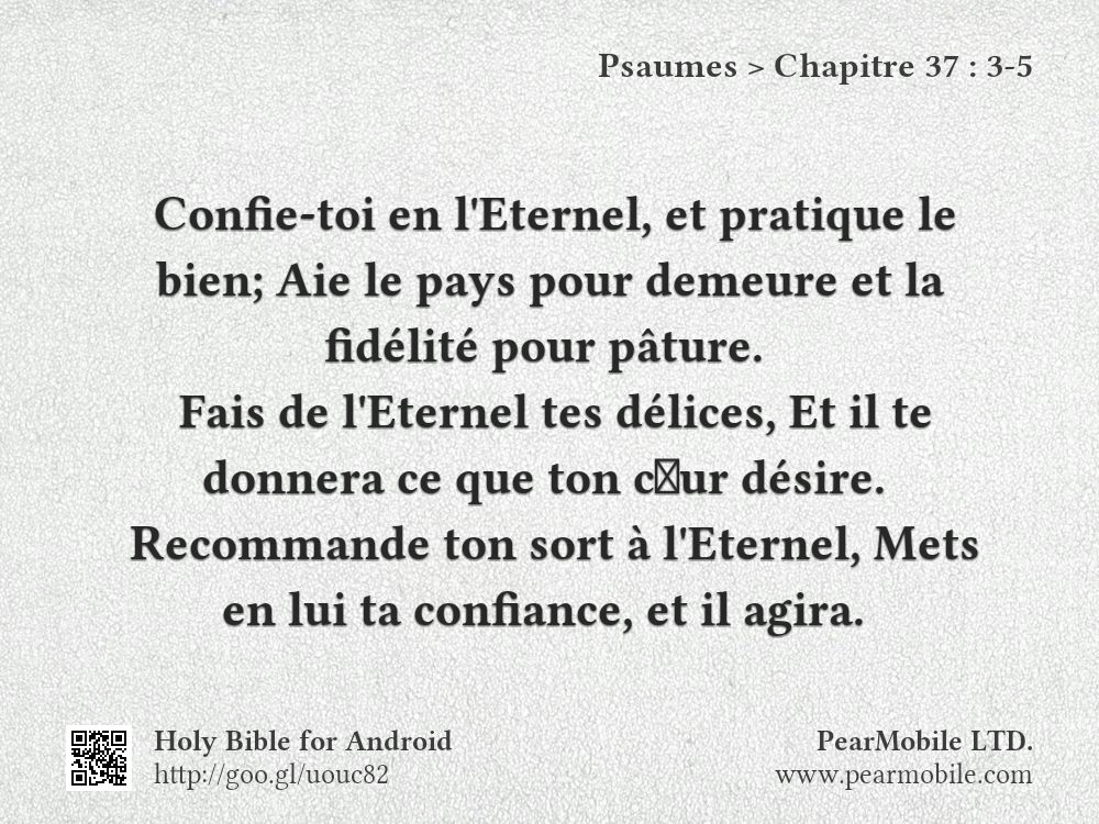 Psaumes, Chapitre 37:3-5